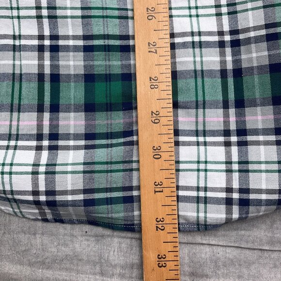 Ralph Lauren Shirt Men Large Green Pink Plaid Classic Fit OCBD Classic Preppy - Picture 10 of 12
